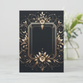 エレガントなフレーム Save The Date 招待状 (スタンド正面)