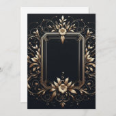 エレガントなフレーム Save The Date 招待状 (正面/裏面)