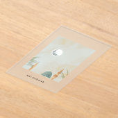 エレガントなフロステッドアクリル　イード・ムバラク・カード | マスジッド アクリル招待状 (レイダウン)