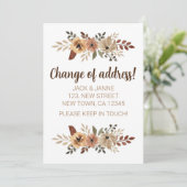 エレガントなフローラ 引っ越しのお知らせカード 案内状 (スタンド正面)