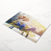 エレガントなブオナターレの写真 ゴールド 箔シーズンカード (回転した状態)