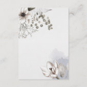 エレガントなブッシュシルバーフローラルレセプション詳細カード エンクロージャーカード (裏面)