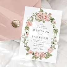 エレガントなブッシュローズとグリーンの結婚式