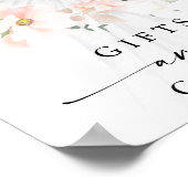 エレガントなブッシュ フラワーのウェディング シャワー ギフトとカード ポスター (角)