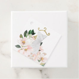 エレガントなブッシュ フラワーのドレス ウェディング シャワー ギフト フェイバータグ