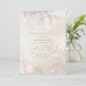 エレガントなブッシュ フローラル ウェディング リハーサル ディナー 招待状 (スタンド正面)