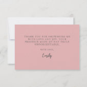 エレガントなブッシュ フローラル ブライダル シャワー 感謝カード (裏面)