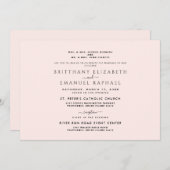 エレガントなブッシュ 両親の名前記載 ウェディングＩ 招待状 (正面/裏面)