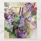 エレガントなブドウのラベルセット ワインラベル (シングルラベル)