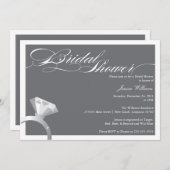 エレガントなブライズシャワー 招待状 (正面/裏面)