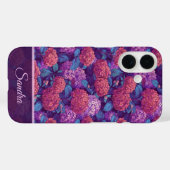 エレガントなブライズメイドギフトの紫陽花 名前 Case-Mate iPhoneケース (裏面 (横))