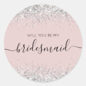 エレガントなブライズメイド提案のグリッターコンフェッティ ラウンドシール (正面)