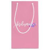 エレガントなブライズメイド ウェディング カリグラフィー | ギフトバッグ (裏面)