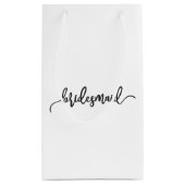 エレガントなブライズメイド ウェディング カリグラフィー | ギフトバッグ (裏面)