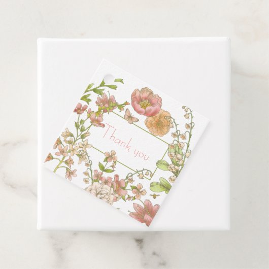 エレガントなブライダルシャワーのお礼タグ フェイバータグ (インサイチュ)