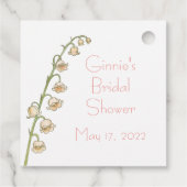 エレガントなブライダルシャワーのお礼タグ フェイバータグ (裏面)