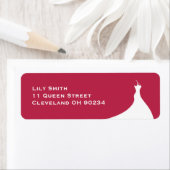 エレガントなブライダルシャワーのマゼンタラベル ラベル (インサイチュ)