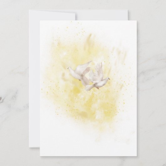 エレガントなブライダルシャワーの会場 花 彼女はイエスと言った! 招待状 (裏面)