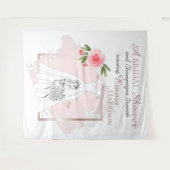 エレガントなブライダルシャワーの写真用背景/タペストリー タペストリー (正面(横))