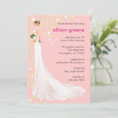エレガントなブライダルシャワーカード 招待状 (スタンド正面)