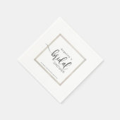 エレガントなブライダルシャワーパーティー ナプキン スタンダードカクテルナプキン (角)