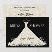 エレガントなブライダルシャワー招待状 招待状 (正面/裏面)