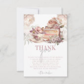 エレガントなブライダルティーパーティー サンキューカード (正面)