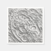 エレガントなブライダルペーパーキュリングデザイン スタンダードカクテルナプキン (正面)