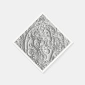 エレガントなブライダルペーパーキュリングデザイン スタンダードカクテルナプキン (角)