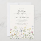 エレガントなブライダルランチョン ワイルドフラワー 招待状 (正面)