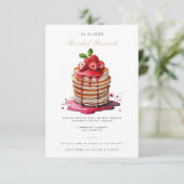 エレガントなブライダルランチ ブライダルシャワー招待状 エンクロージャーカード (スタンド正面)