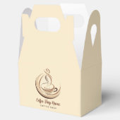 エレガントなブラウンのコーヒーエスプレッソビジネスロゴショップ フェイバーボックス (オープン)