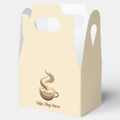 エレガントなブラウンのコーヒーエスプレッソビジネスロゴショップ フェイバーボックス (オープン)