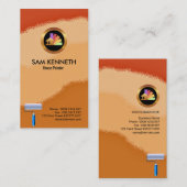 エレガントなブラウンのスプレー式塗料は塗装業者を影で覆います 名刺 (正面/裏面)