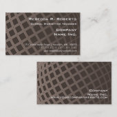 エレガントなブラウンの地球のマーケティング管理者のシンプル 名刺 (正面/裏面)