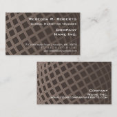 エレガントなブラウンの地球のマーケティング管理者のシンプル 名刺 (正面/裏面)