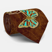 エレガントなブラウンの水の金ゴールドの結婚 ネクタイ (ロール)