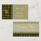 エレガントなブラウンの織り方の名刺 名刺 (正面/裏面)