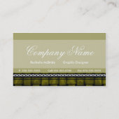 エレガントなブラウンの織り方の名刺 名刺 (裏面)