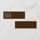 エレガントなブラウン スキニー名刺 (正面/裏面)