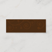 エレガントなブラウン スキニー名刺 (裏面)