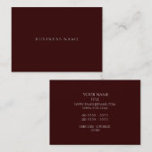 エレガントなブラウン 名刺 (正面/裏面)