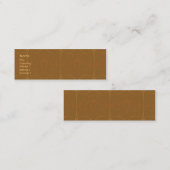 エレガントなブラウン-細い スキニー名刺 (正面/裏面)