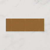 エレガントなブラウン-細い スキニー名刺 (裏面)
