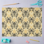 エレガントなブラックとオレンジのフランスデコパージュ 薄葉紙 (クラフト)