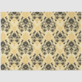 エレガントなブラックとオレンジのフランスデコパージュ 薄葉紙 (正面)