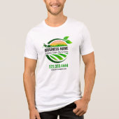 エレガントなブラックとグリーンの芝生管理と造園サービス トライブレンドＴシャツ (正面)