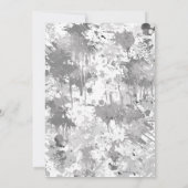 エレガントなブラックとグレー 招待状 (裏面)