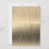 エレガントなブラックとゴールドのメタリックウェディング 招待状 (裏面)