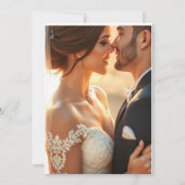 エレガントなブラックとゴールドの花柄ラグジュアリー デザイン 招待状 (裏面)